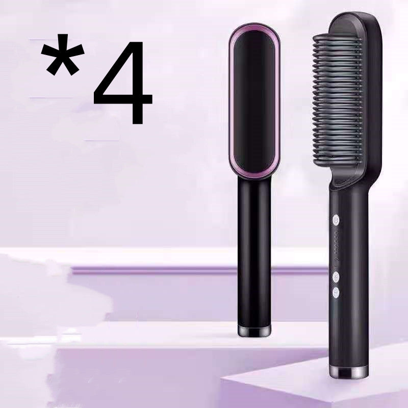 Nouveau lisseur à cheveux 2 en 1 peigne chaud pince à curling aux ions négatifs Brosse à cheveux électrique à double usage