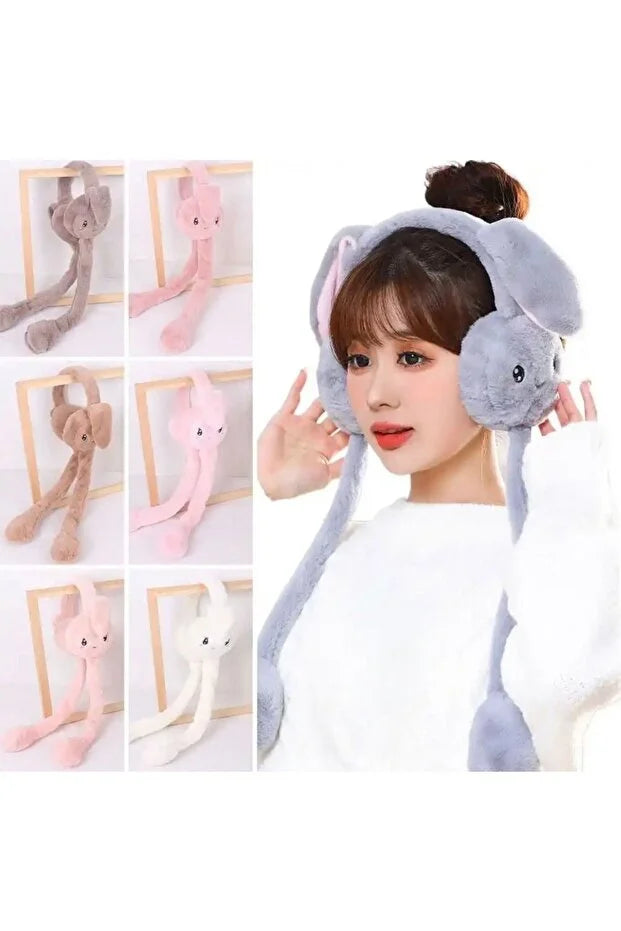 Blush Plush Rabbit Playful Ears Headphones