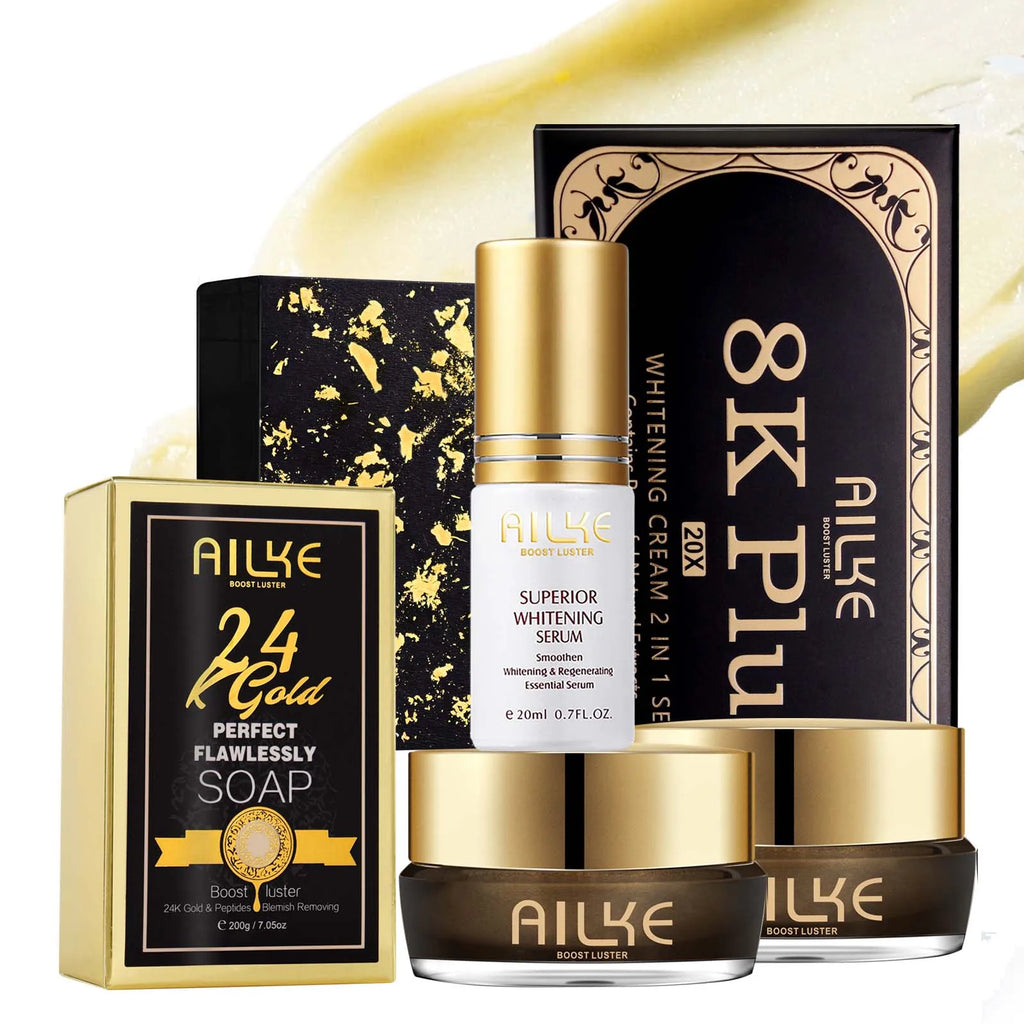 Crème blanchissante pour le visage AILKE, crème pour le visage de jour et de nuit, éclaircissant à l’acide kojique, réduit les rides, les taches de rousseur, les taches noires