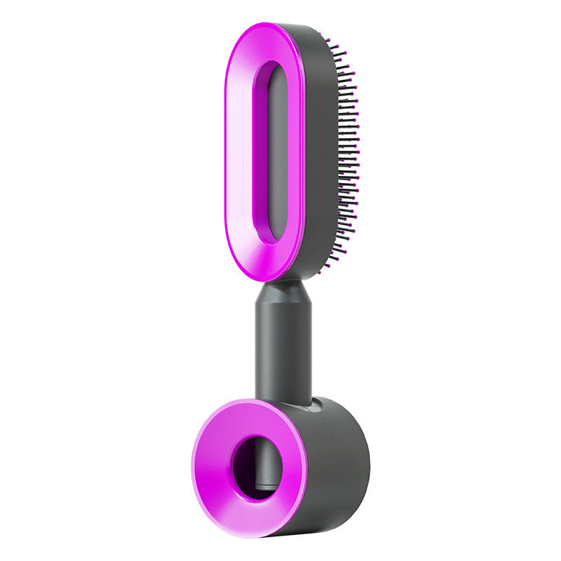 Brosse à cheveux autonettoyante pour femmes Nettoyage à une touche Perte de cheveux Airbag Massage Peigne à cuir chevelu Brosse à cheveux antistatique