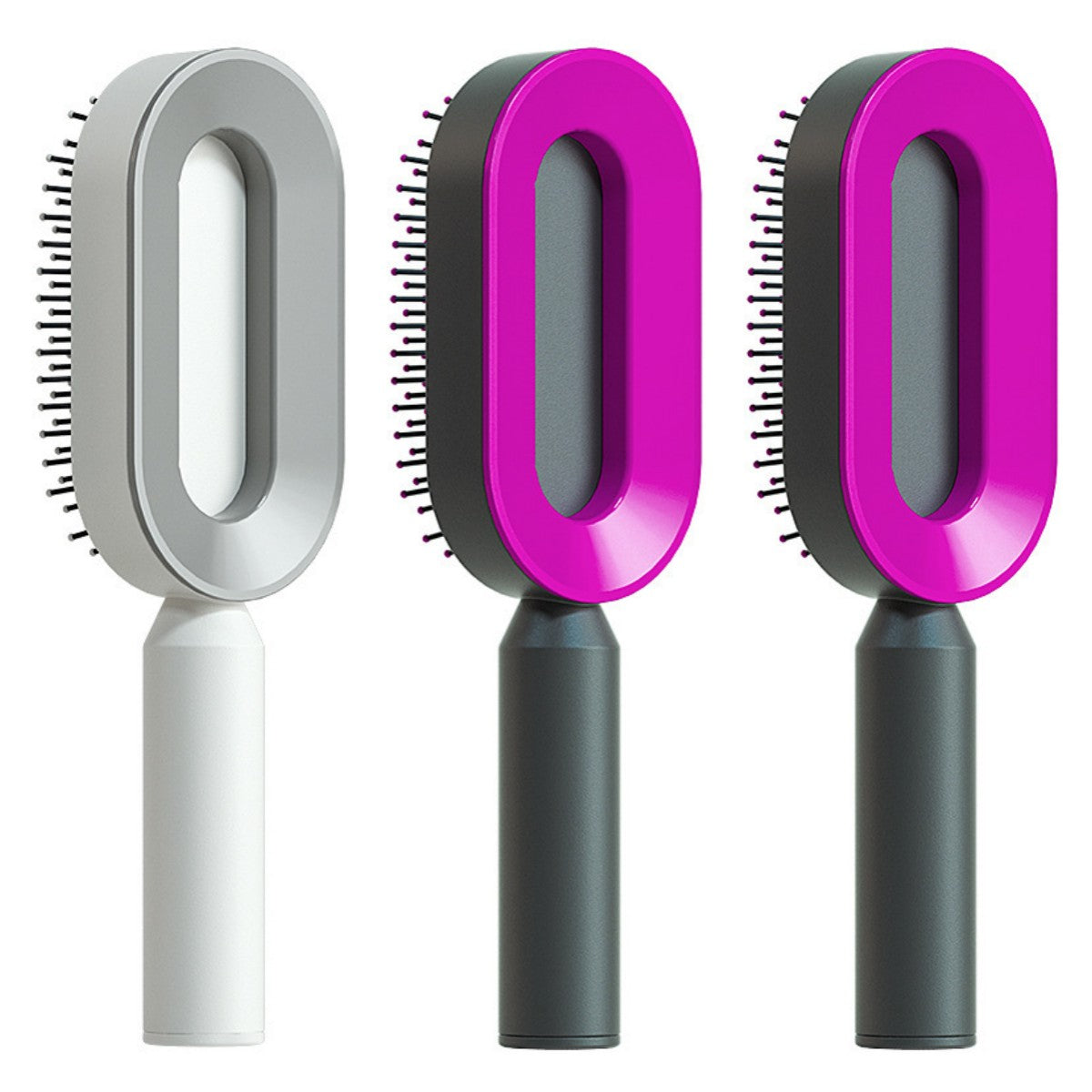 Brosse à cheveux autonettoyante pour femmes Nettoyage à une touche Perte de cheveux Airbag Massage Peigne à cuir chevelu Brosse à cheveux antistatique