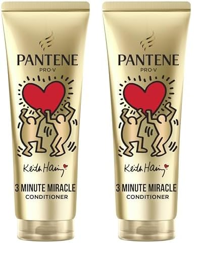 Pantene Pro-V x Keith Haring Art Collection Repair & Protect Conditioner 3 Minute Miracle 220ml Cheveux secs et abîmés, Active Nutri-Plex, aide à réparer les dommages visibles en 1 application