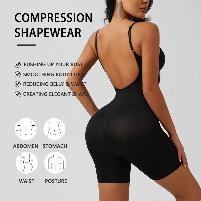 Body Shaping Bodysuit for Women Sexy Backless Underwear Slimming and Shaping Full Body Compression  Form-Fitting Waist-Cinching Bodysuit