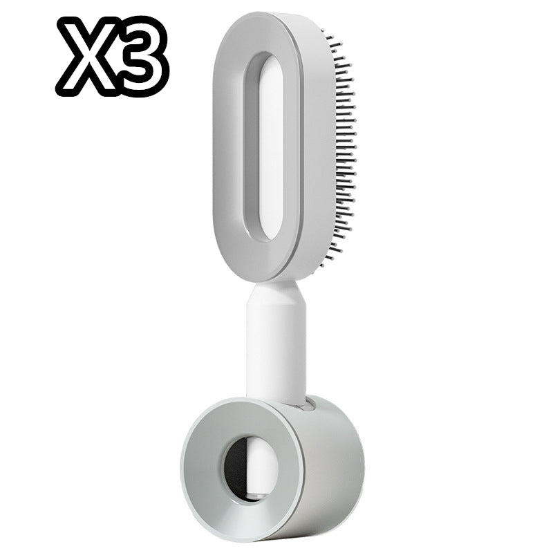 Brosse à cheveux autonettoyante pour femmes Nettoyage à une touche Perte de cheveux Airbag Massage Peigne à cuir chevelu Brosse à cheveux antistatique