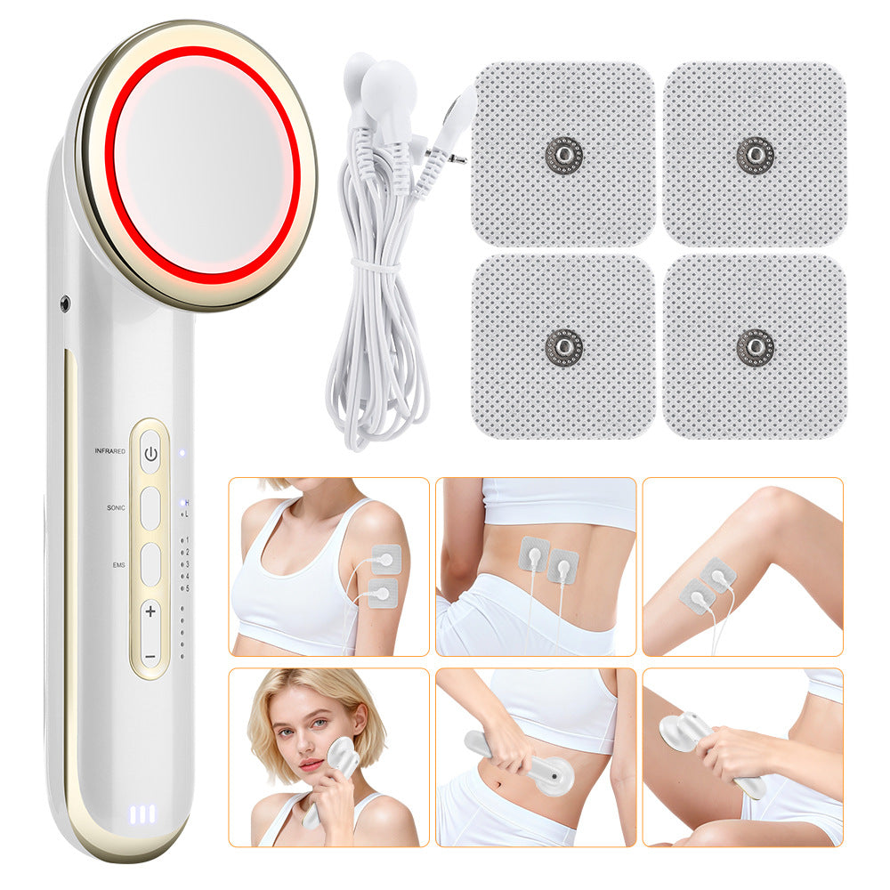 Appareil de sculpture corporelle EMS avec 5 Modes, Instrument de beauté amincissant rechargeable à infrarouge lointain et ultrasonique pour brûler les