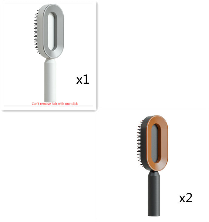 Brosse à cheveux autonettoyante pour femmes Nettoyage à une touche Perte de cheveux Airbag Massage Peigne à cuir chevelu Brosse à cheveux antistatique