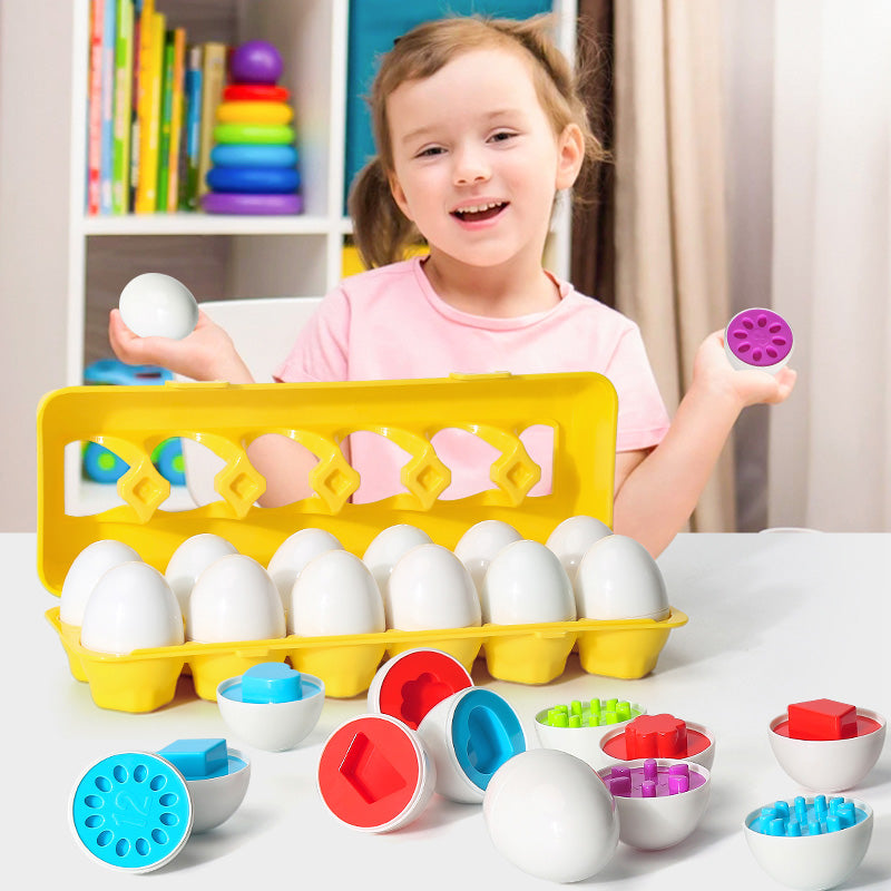 Bébé Apprentissage Jouet éducatif Œuf intelligent Jouets Jeux de forme Trieurs assortis Jouets Oeufs Montessori Jouets pour enfants Enfants