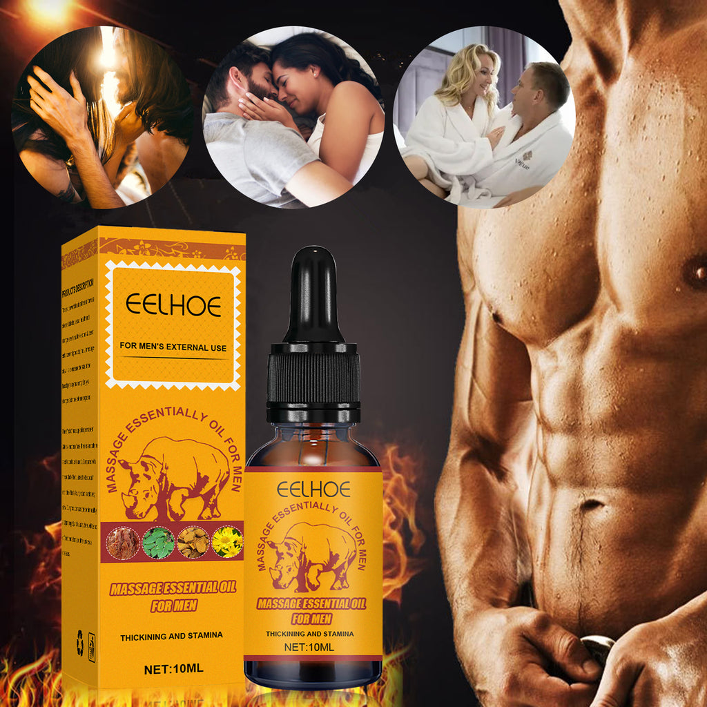Huile essentielle de massage pour hommes EELHOE, Huile essentielle de soins de massage pour la force du corps pour hommes