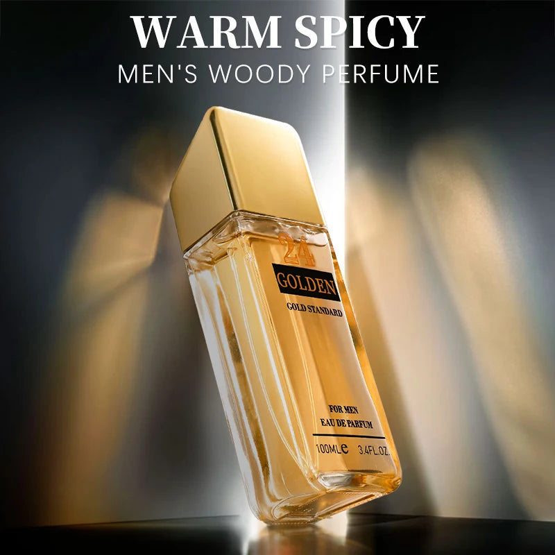 3.4 Fl Oz Men's Eau De Toilette Spray, With Amber & Cinnamon Long-Lasting Perfume, Perfect For Dating, Daily Life, Parties, Gift