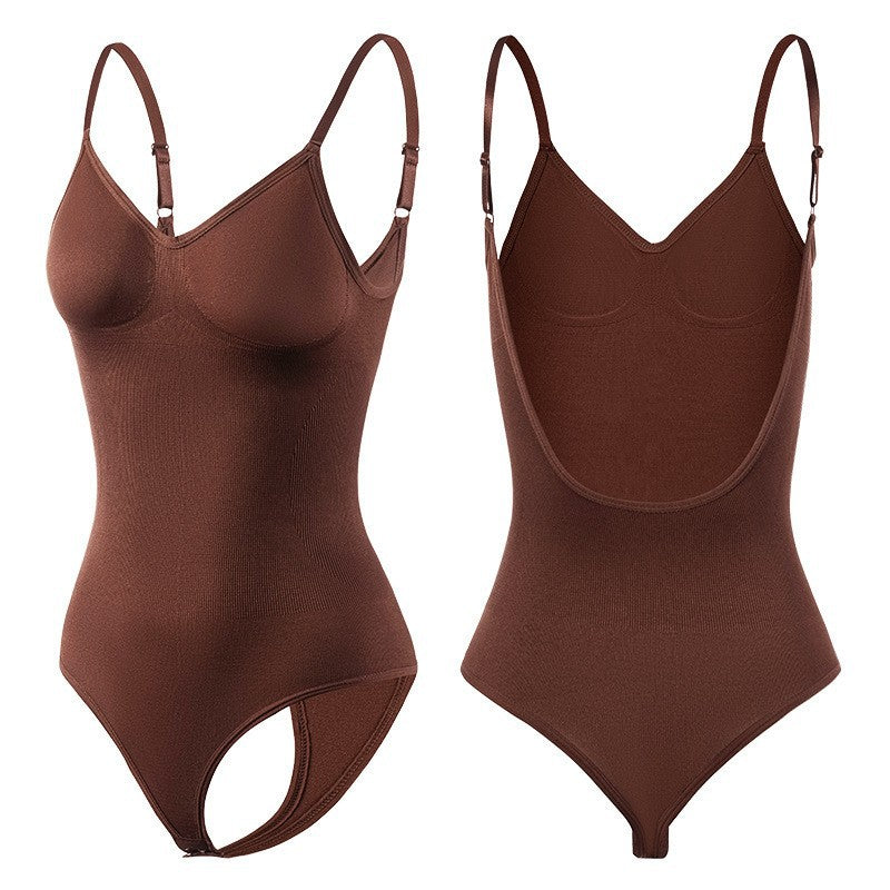 Body style string sans dos pour femme, vêtement de levage des fesses, grande taille, sous-vêtements sexy dos nu, couche de base façonnant le corps