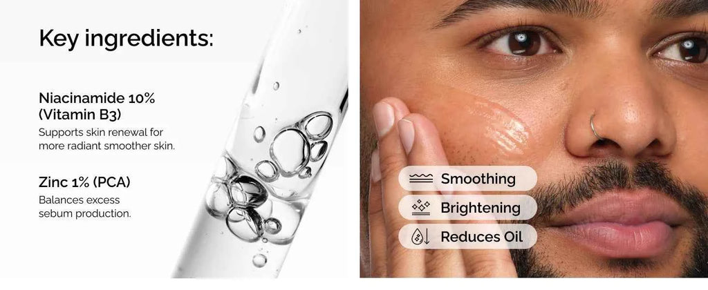 30 ml de 10% Niacinamide+1% zinc, adapté au sérum lisse sur la peau propriétaire aux problèmes, adapté aux hommes et aux femmes