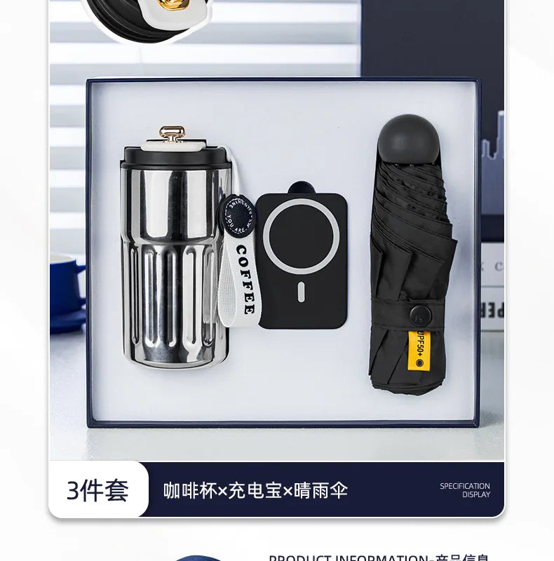 Réunion annuelle Anniversaire Business GiftSet ThermosCup Gift Box CompanyEvent SouvenirGifts personnalisés pour les clients et les employés