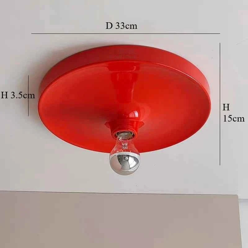 Bauhaus Retro UFO Flying Saucer Ripple Wall and Ceiling Lamp