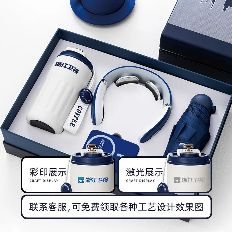 Réunion annuelle Anniversaire Business GiftSet ThermosCup Gift Box CompanyEvent SouvenirGifts personnalisés pour les clients et les employés