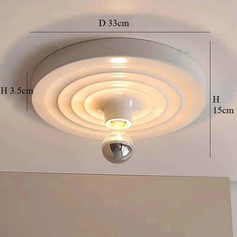 Bauhaus Retro UFO Flying Saucer Ripple Wall and Ceiling Lamp