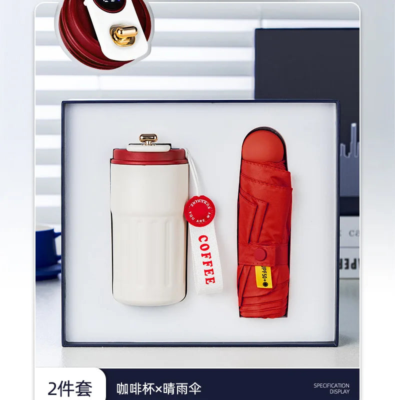 Réunion annuelle Anniversaire Business GiftSet ThermosCup Gift Box CompanyEvent SouvenirGifts personnalisés pour les clients et les employés