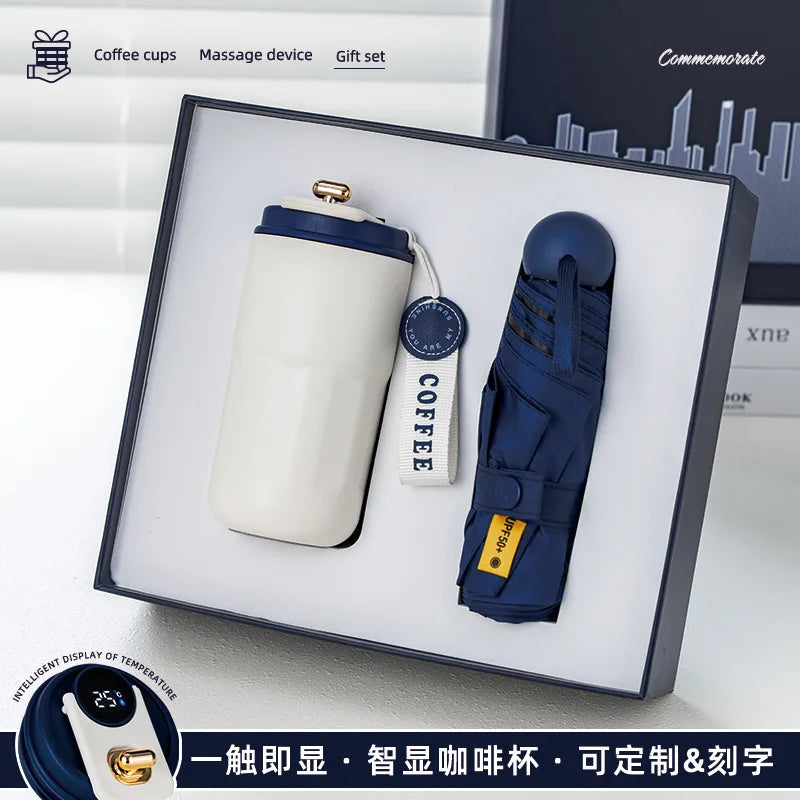 Réunion annuelle Anniversaire Business GiftSet ThermosCup Gift Box CompanyEvent SouvenirGifts personnalisés pour les clients et les employés