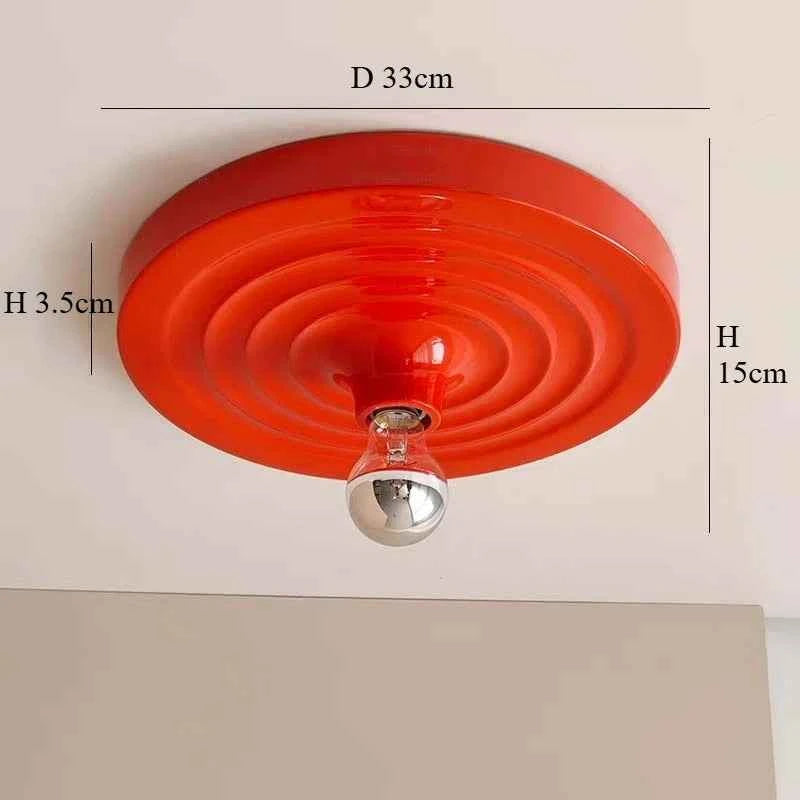 Bauhaus Retro UFO Flying Saucer Ripple Wall and Ceiling Lamp
