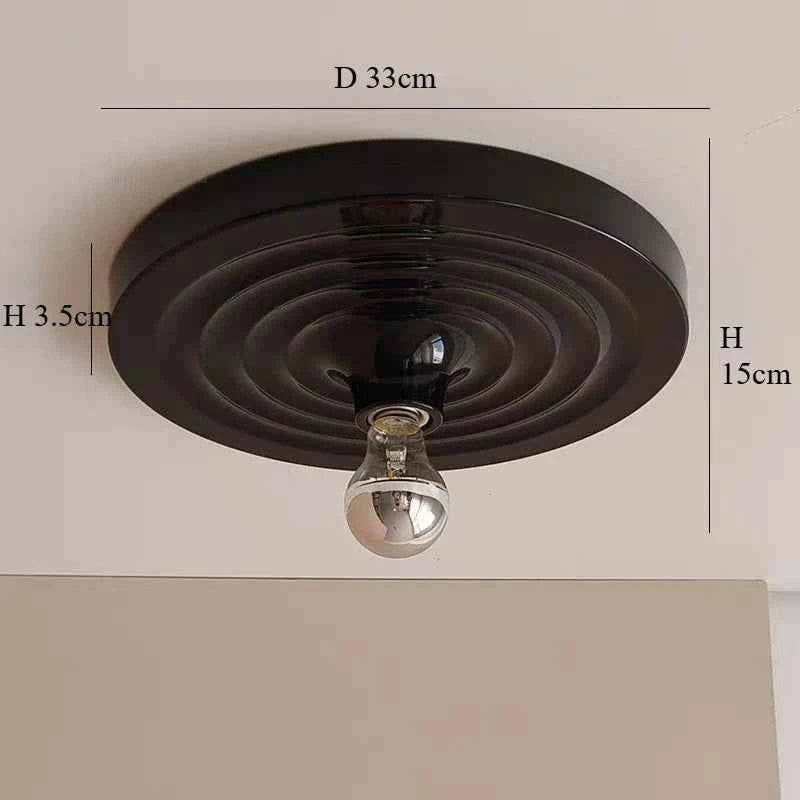 Bauhaus Retro UFO Flying Saucer Ripple Wall and Ceiling Lamp