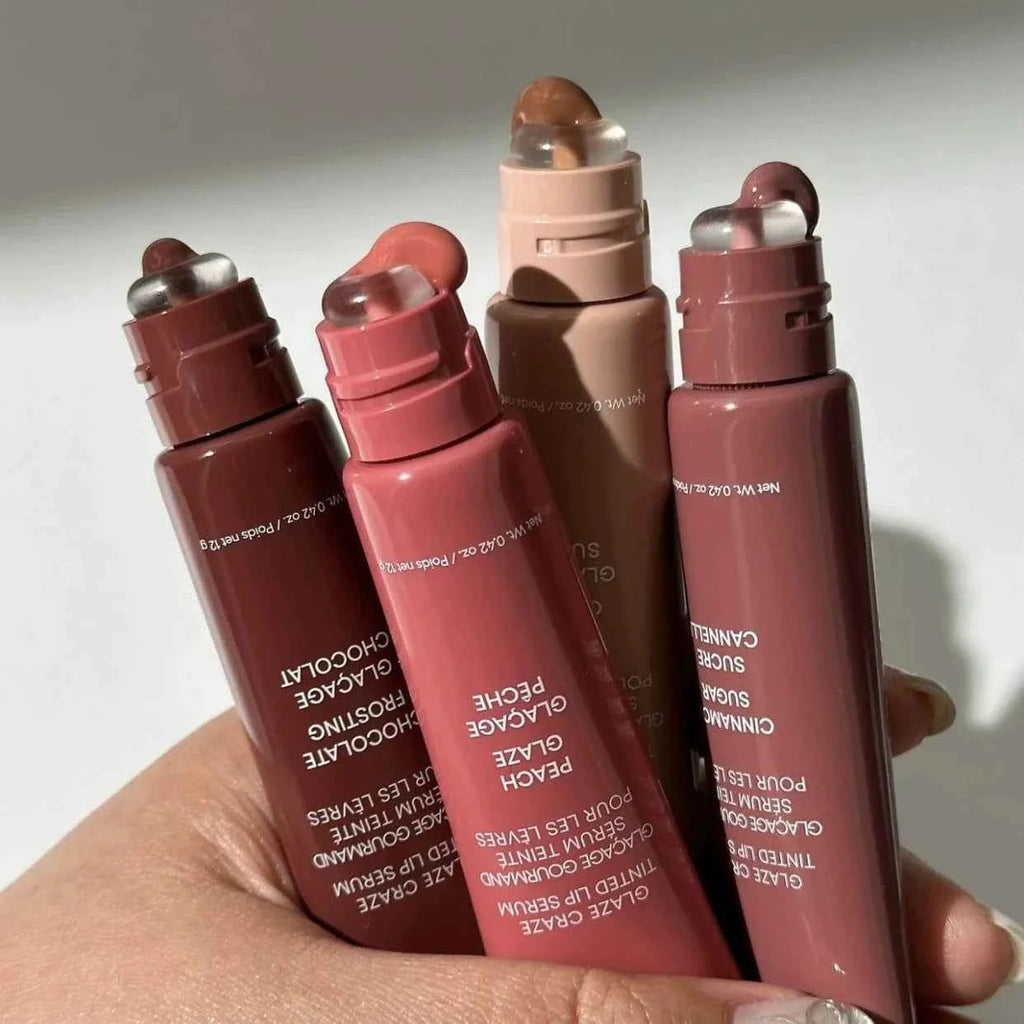 Baume à lèvres en forme de beignet, miroir hydratant, brillant à lèvres, fraise, framboise, glaçage au chocolat, odeur, huile transparente, maquillage