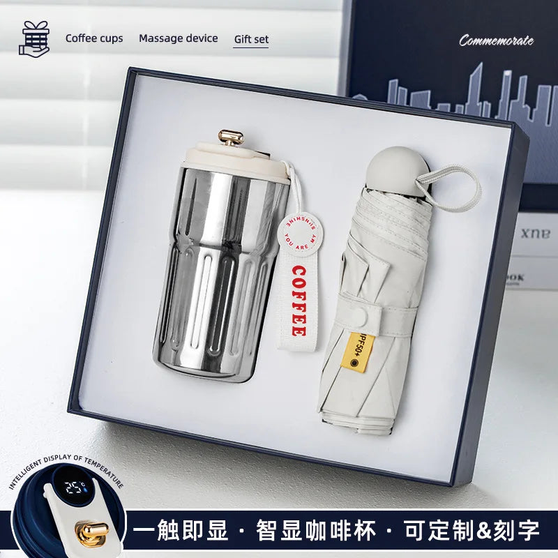 Réunion annuelle Anniversaire Business GiftSet ThermosCup Gift Box CompanyEvent SouvenirGifts personnalisés pour les clients et les employés