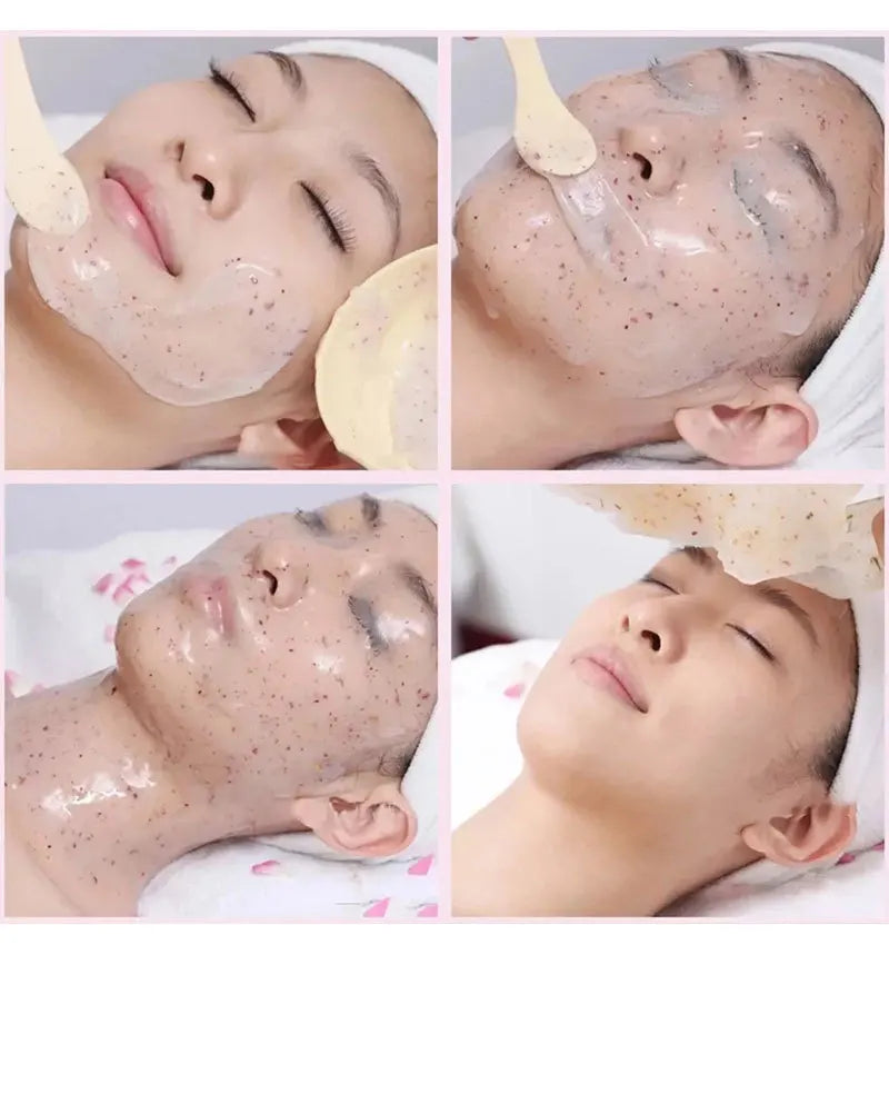 350g Hydrating 24K Gold Soft Mask Powder Rose Petal Crystal Jelly Mask