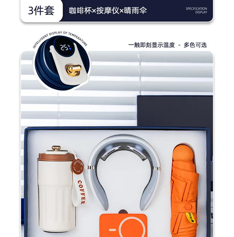 Réunion annuelle Anniversaire Business GiftSet ThermosCup Gift Box CompanyEvent SouvenirGifts personnalisés pour les clients et les employés