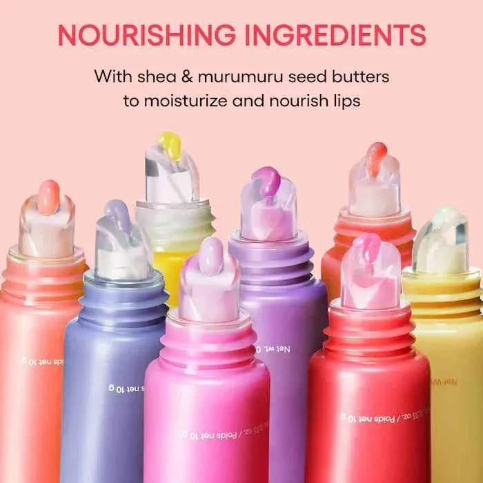 Baume à lèvres en forme de beignet, miroir hydratant, brillant à lèvres, fraise, framboise, glaçage au chocolat, odeur, huile transparente, maquillage