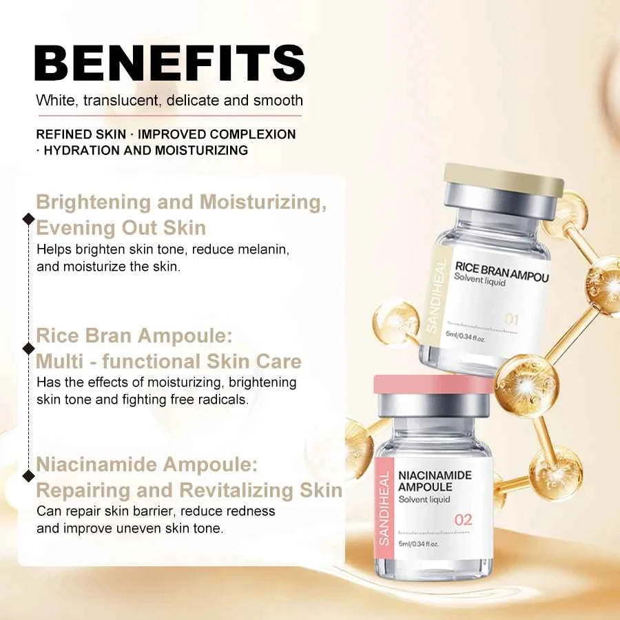 10Vails Sanendi PEPTIDE sérum hydratation profonde apaisant pour les peaux sensibles réduit la mélanine peau Essence hydratante pour le visage