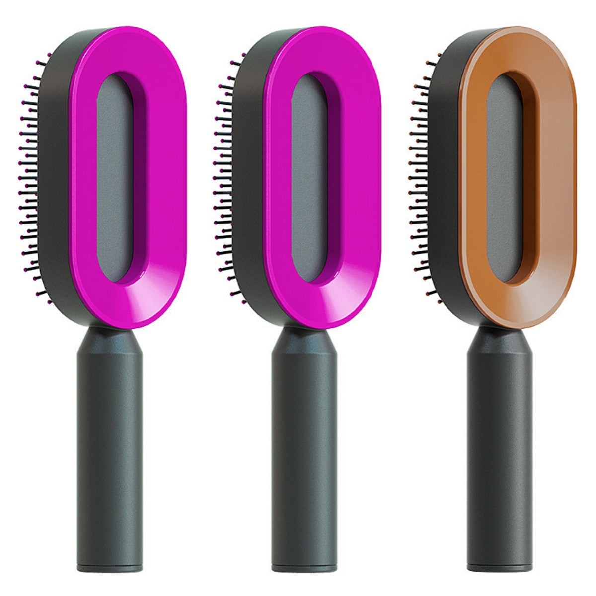 Brosse à cheveux autonettoyante pour femmes Nettoyage à une touche Perte de cheveux Airbag Massage Peigne à cuir chevelu Brosse à cheveux antistatique