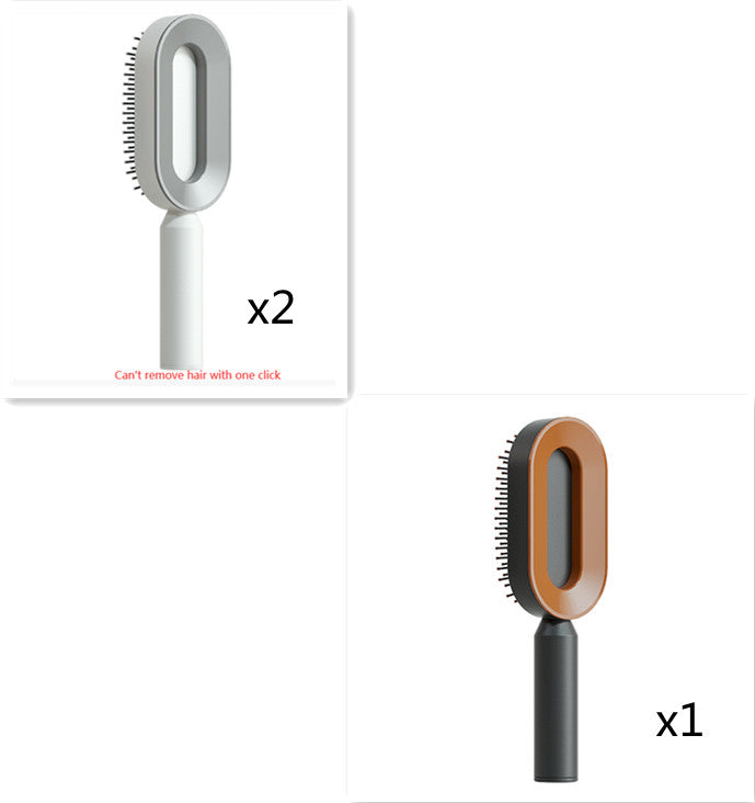 Brosse à cheveux autonettoyante pour femmes Nettoyage à une touche Perte de cheveux Airbag Massage Peigne à cuir chevelu Brosse à cheveux antistatique
