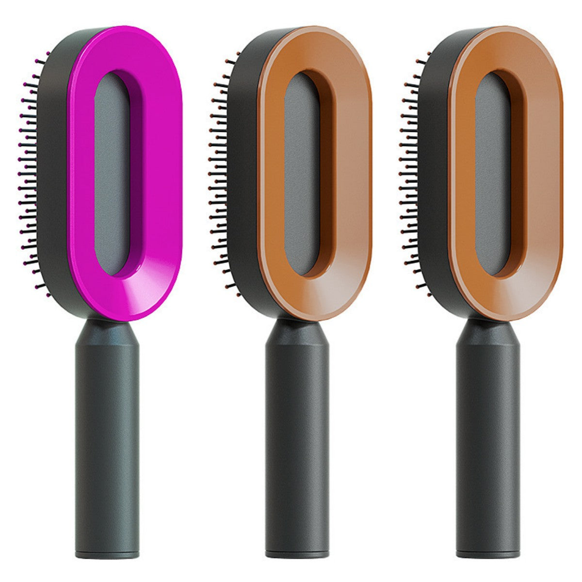 Brosse à cheveux autonettoyante pour femmes Nettoyage à une touche Perte de cheveux Airbag Massage Peigne à cuir chevelu Brosse à cheveux antistatique