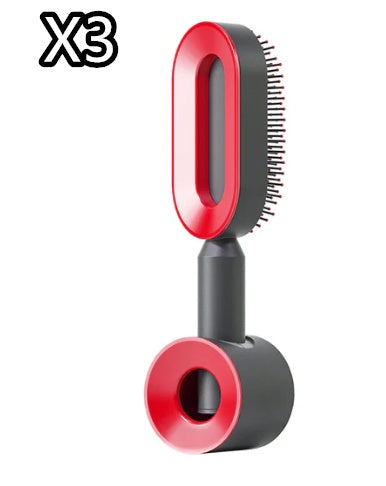 Brosse à cheveux autonettoyante pour femmes Nettoyage à une touche Perte de cheveux Airbag Massage Peigne à cuir chevelu Brosse à cheveux antistatique