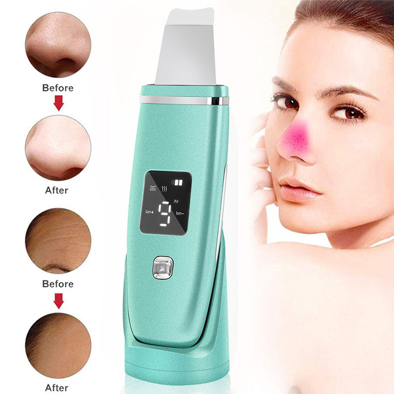 Éliminateur de points noirs à vibration par ultrasons Nettoyage en profondeur pour le visage Nettoyeur de pores Nettoyeur de pores Machine de levage à led facial Pelle à éplucher