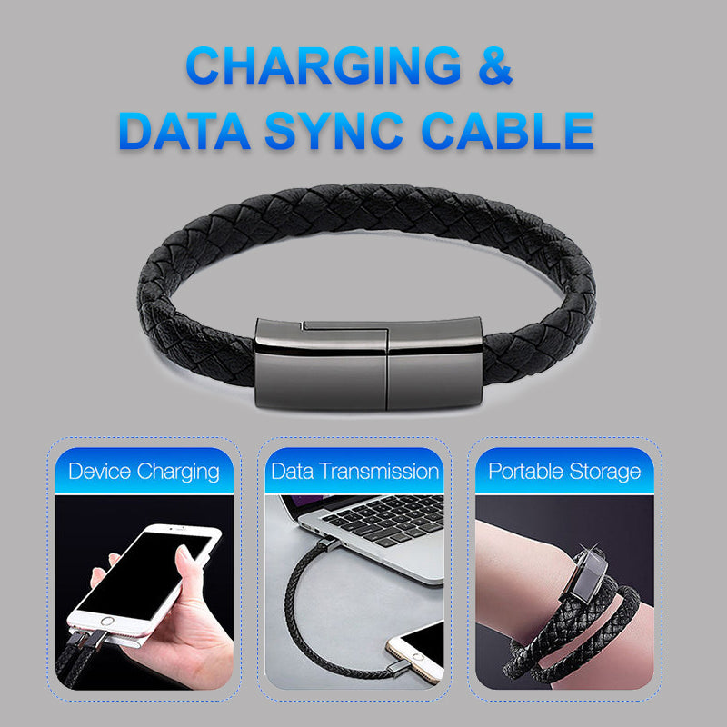 Nouveau chargeur de bracelet Câble de charge USB Cordon de charge de données pour IPhone14 13 Max Câble USB C pour téléphone Micro câble