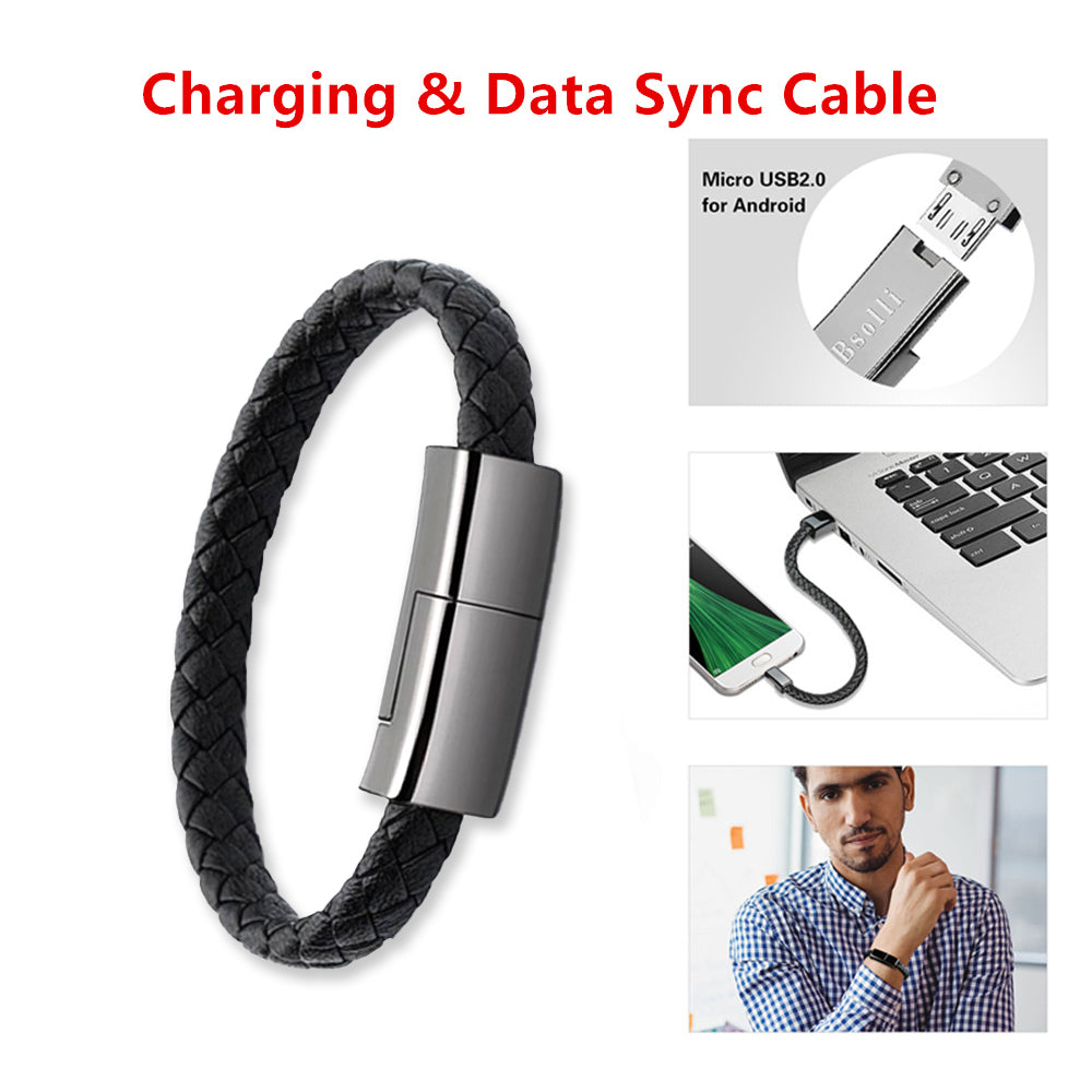 Nouveau chargeur de bracelet Câble de charge USB Cordon de charge de données pour IPhone14 13 Max Câble USB C pour téléphone Micro câble