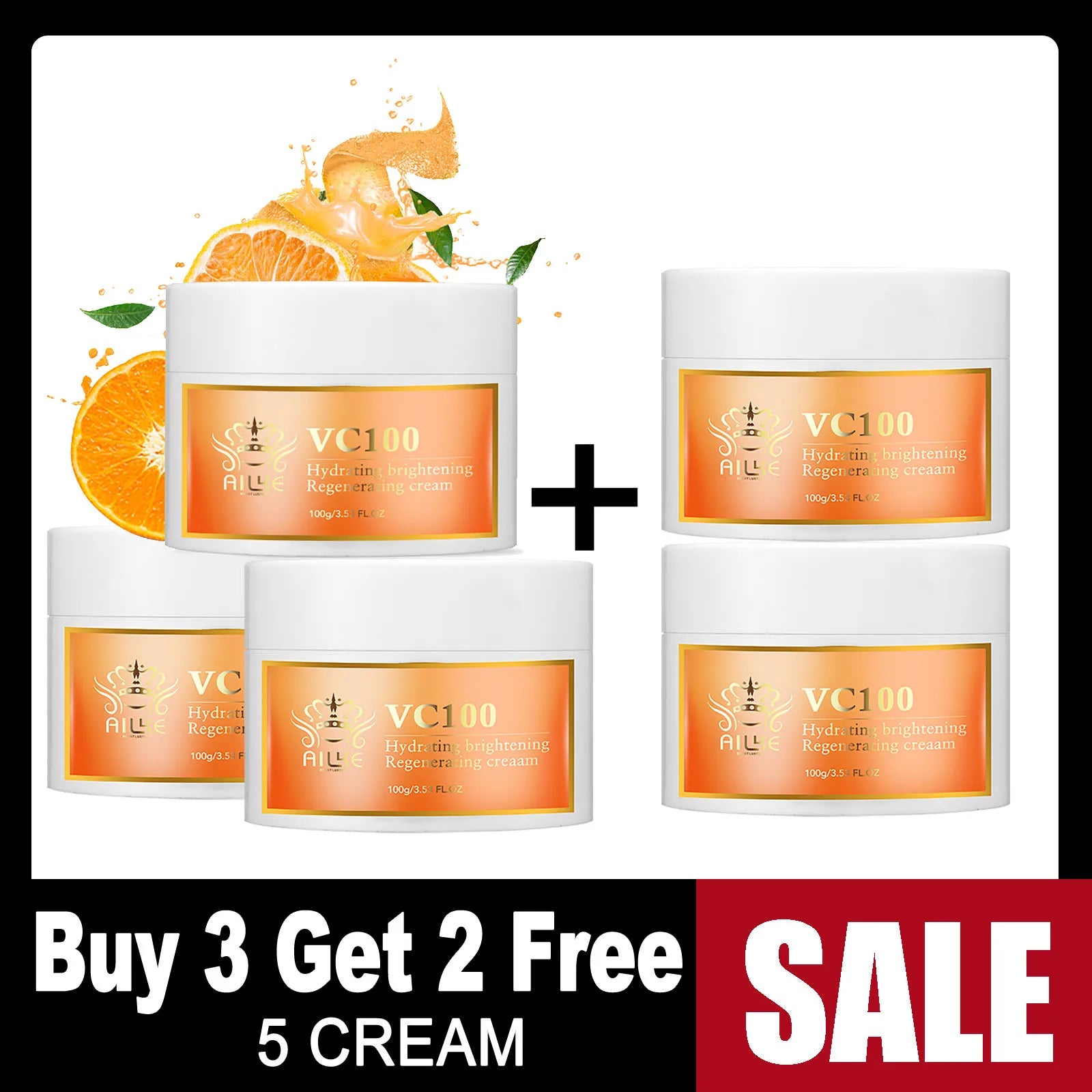 Kit de blanchiment à la vitamine C AILKE pour femmes, teint de peau uniforme, peau propre, hydratant, anti-rides, ensemble de beauté éclatant pour la peau