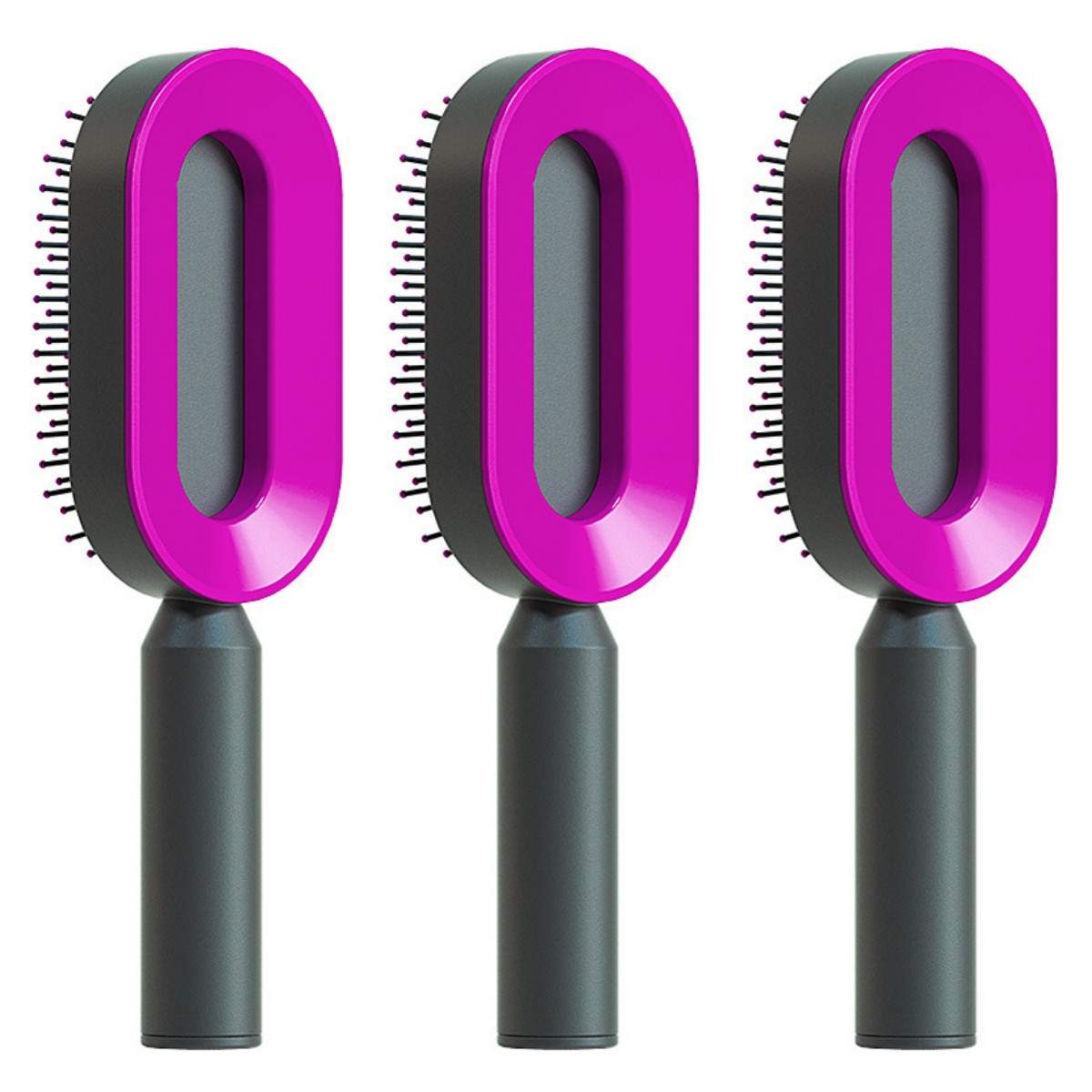 Brosse à cheveux autonettoyante pour femmes Nettoyage à une touche Perte de cheveux Airbag Massage Peigne à cuir chevelu Brosse à cheveux antistatique