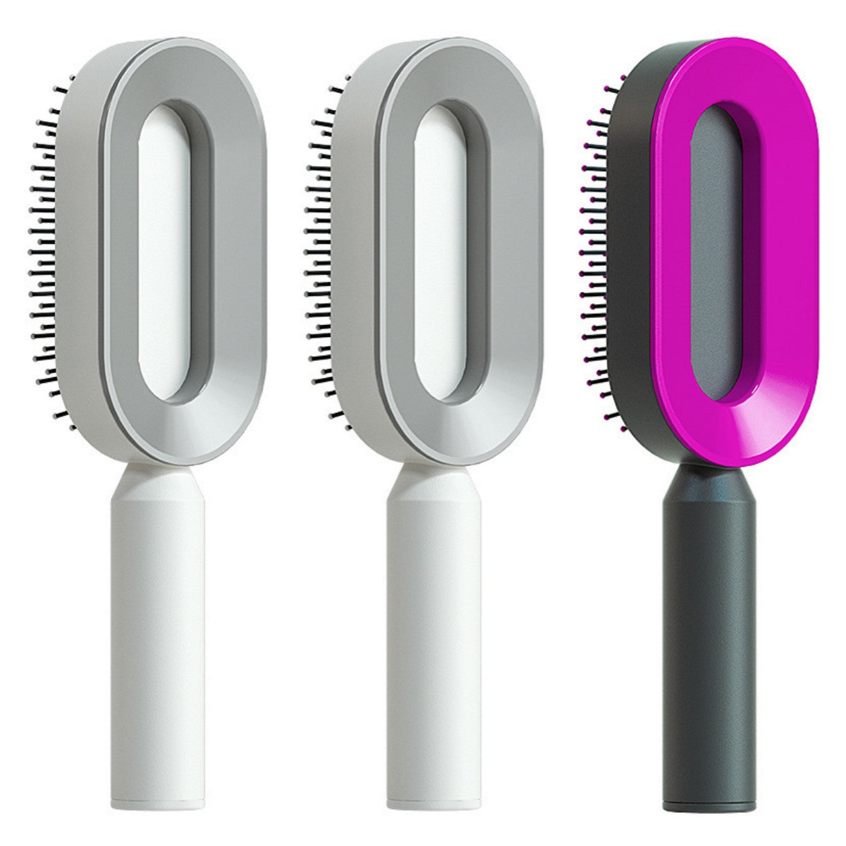 Brosse à cheveux autonettoyante pour femmes Nettoyage à une touche Perte de cheveux Airbag Massage Peigne à cuir chevelu Brosse à cheveux antistatique