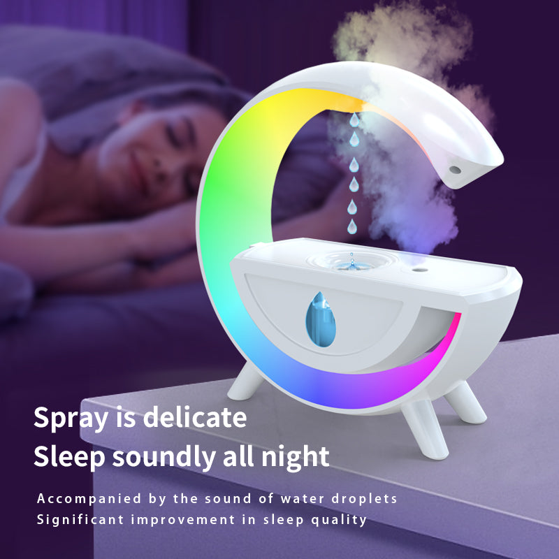 Humidificateur anti-gravité Goutte d’eau Bureau RVB Veilleuse LED pour chambre intérieure Décoration Atmosphère créative Lampes de table