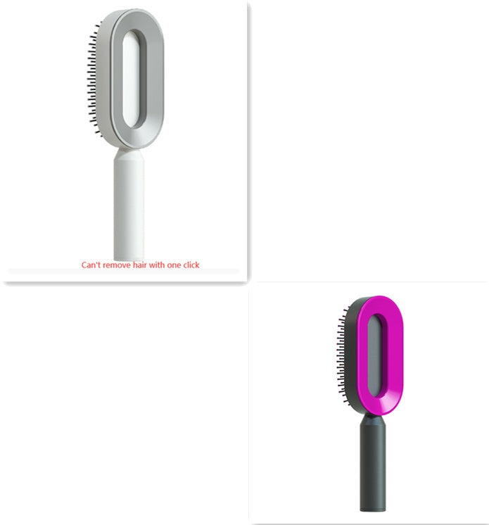Brosse à cheveux autonettoyante pour femmes Nettoyage à une touche Perte de cheveux Airbag Massage Peigne à cuir chevelu Brosse à cheveux antistatique