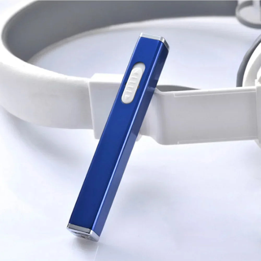 Allume-cigare Rechargeable en métal classique, Mini cylindrique, sans flamme, Recharge électronique, briquet USB, cadeau pour fumeur